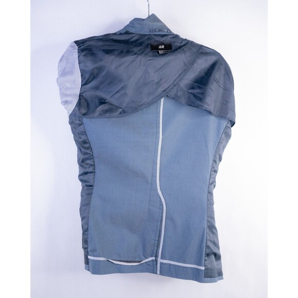 H&M Mens Blazer Sport Coat Two Button Casual Jacket Size 34R Classic FIT BLUE - Picture 10 of 11